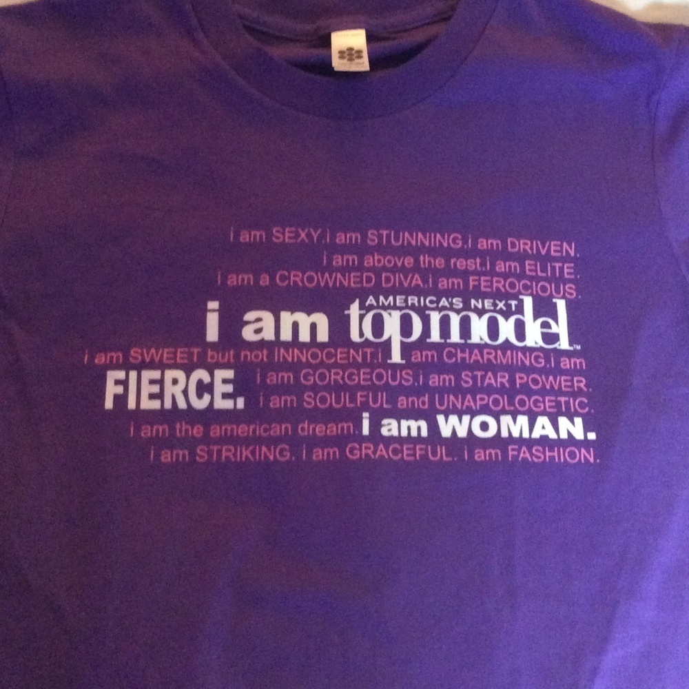 NWOT Purple Top Model T Shirt Fits Size S or XS - Picture 2 of 4